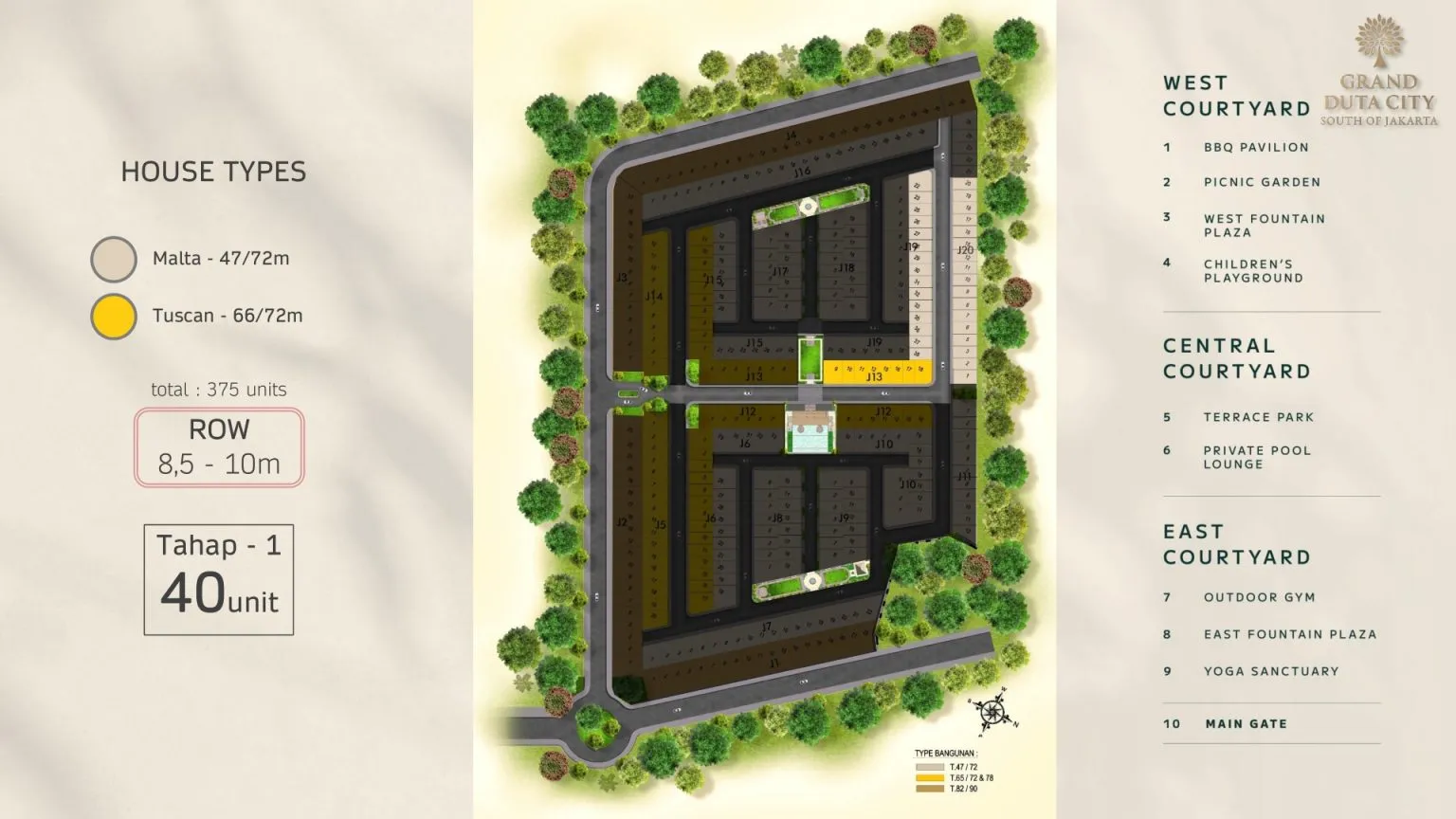 Denah Siteplan Cluster Ladera Grand Duta City Sawangan Parung